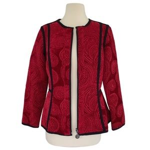 Trimdin Reversible Firenze Collection Scarlet Jacket Small